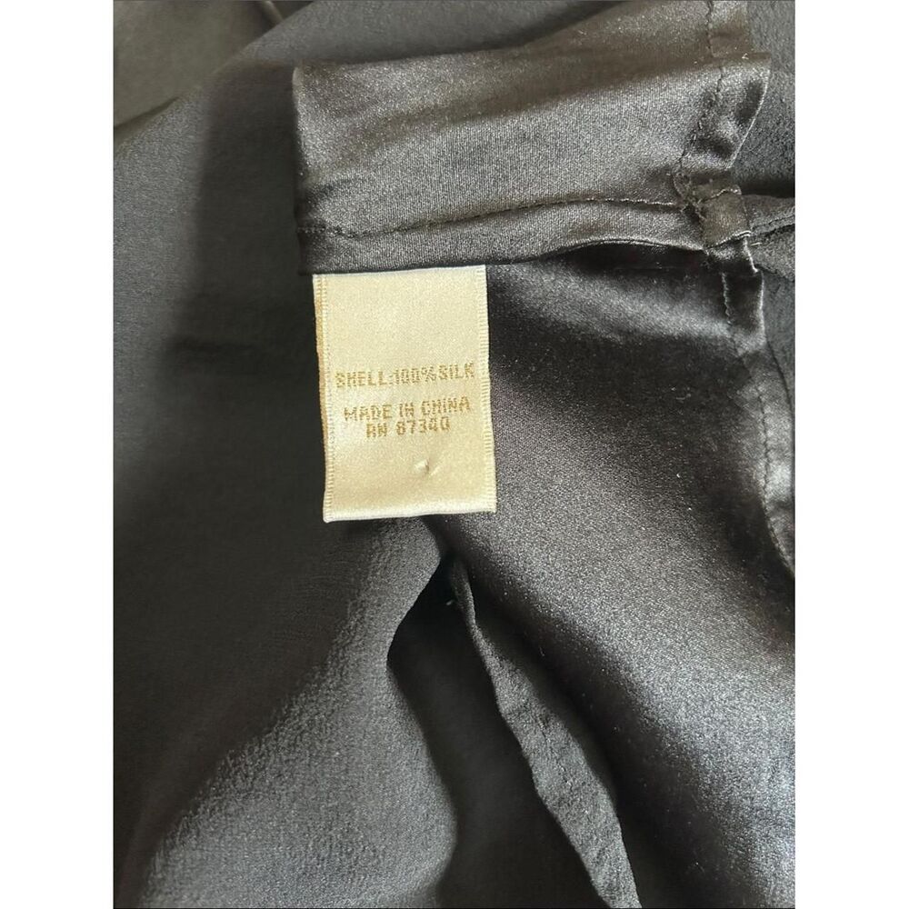 VTG Gold Hawk silk mini slip with chiffon hem adjustable strap size S - Picture 7 of 12